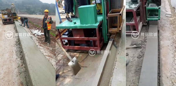 路沿石現澆滑模機,混凝土路牙石攤鋪機