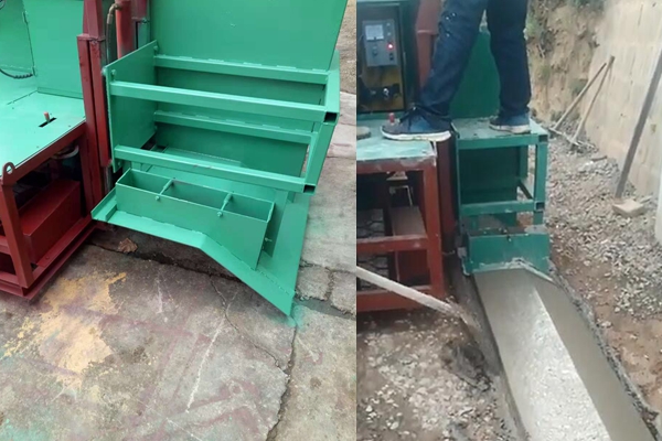 路肩滑膜攤鋪機,公路路肩成型機施工現場